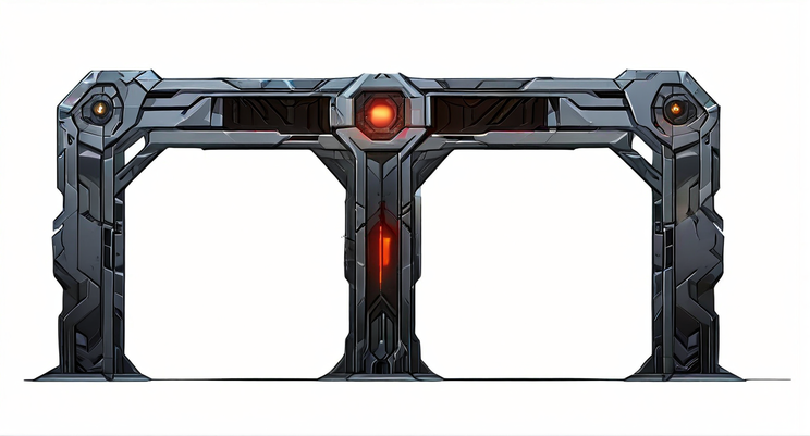 Cyborg dojo in the shape of an M